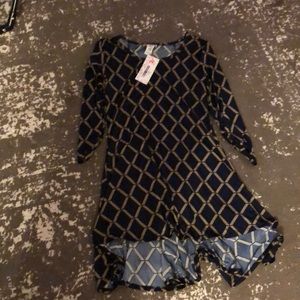 Pattern asymmetric dress